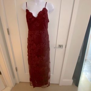 Long maxi dress burgundy